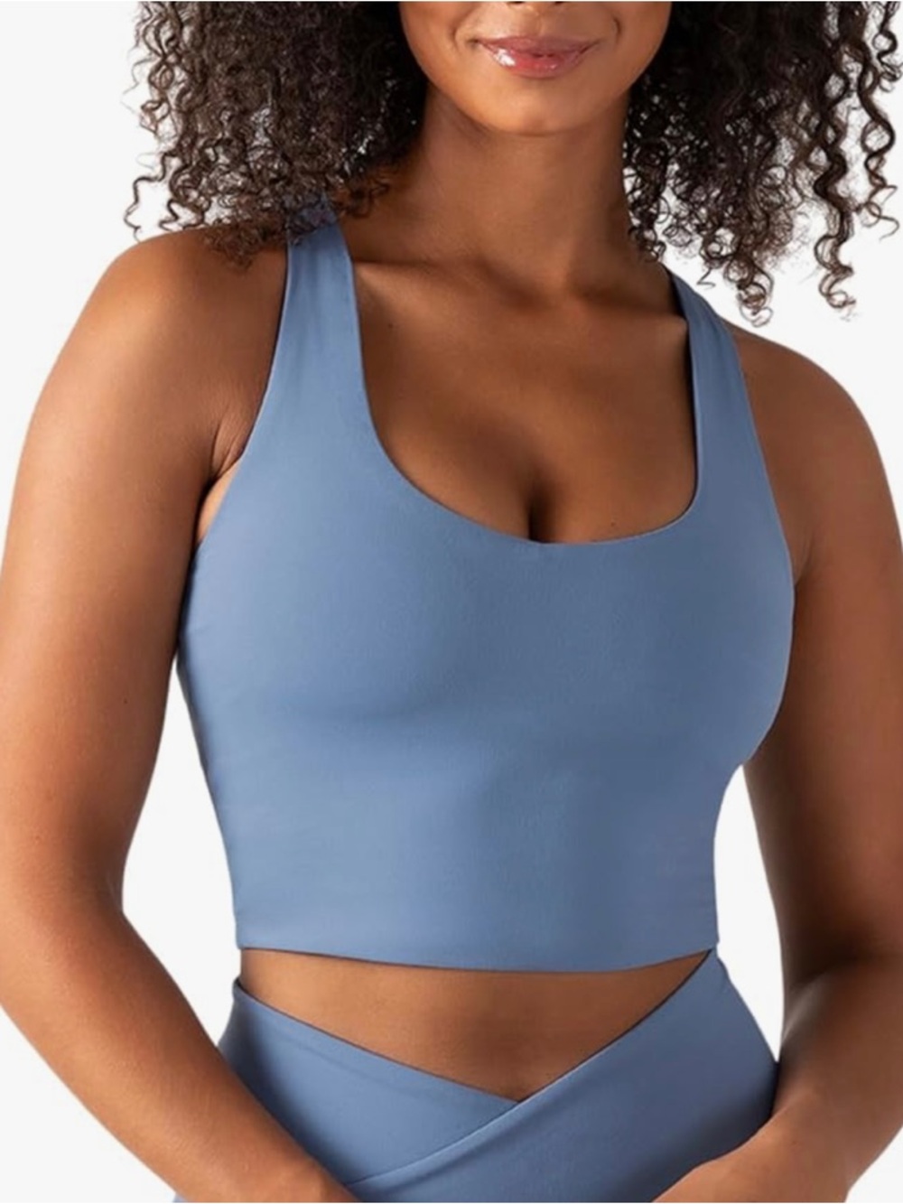 Glassons Blue Active Tank Top XS Double Lined Athletic Crop